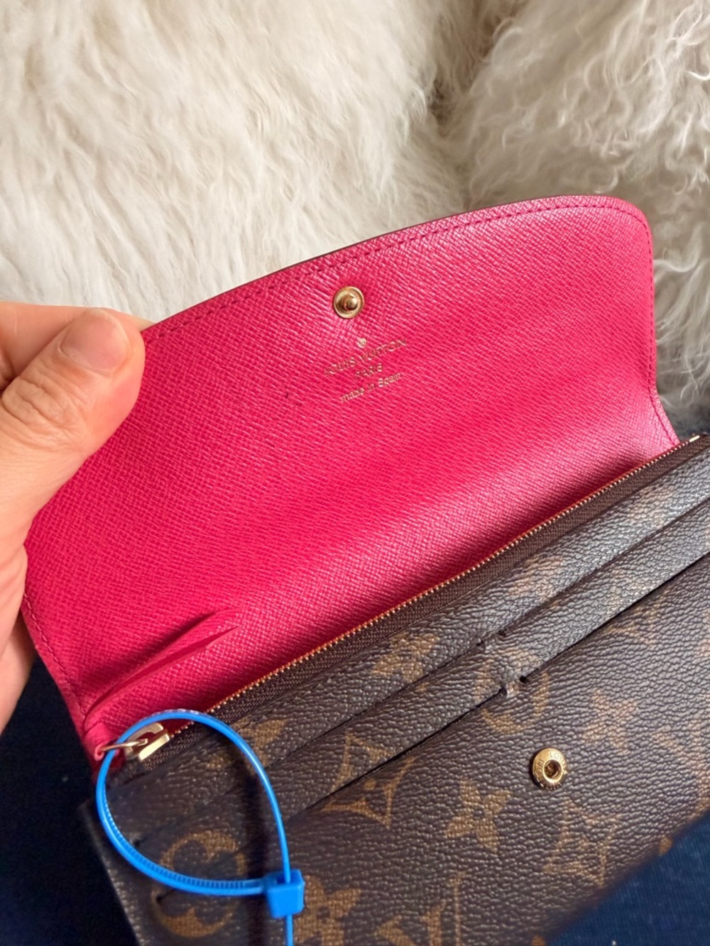 Louis Vuitton Monogram Canvas Continental Wallet with Red Snap - Picture 7 of 8